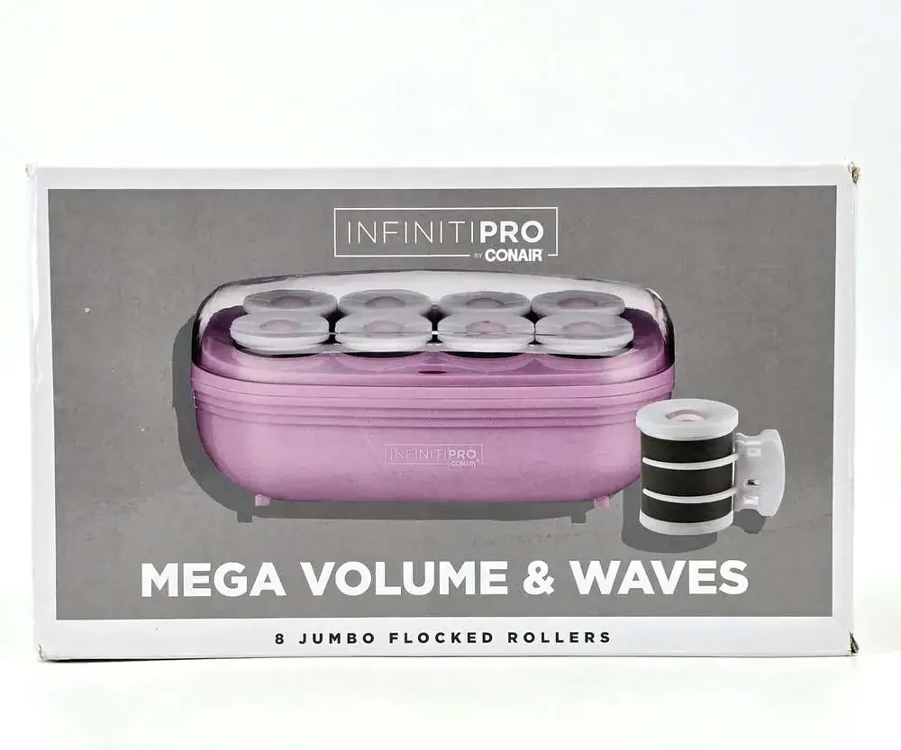 Conair Hot Rollers 8 Ceramic Flocked 2-Inch Heated Hair Rollers&Clips Some
